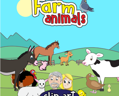 Farm Animal Family Movable Clip Art
