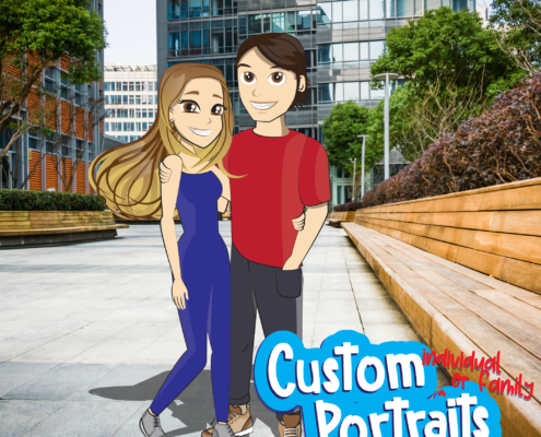 Custom individual or family portraits illustrations